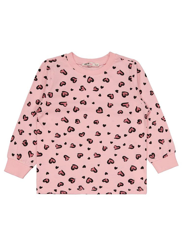 Civil Girls Leopar 2-5 Yaş Pijama Takımı - Pembe