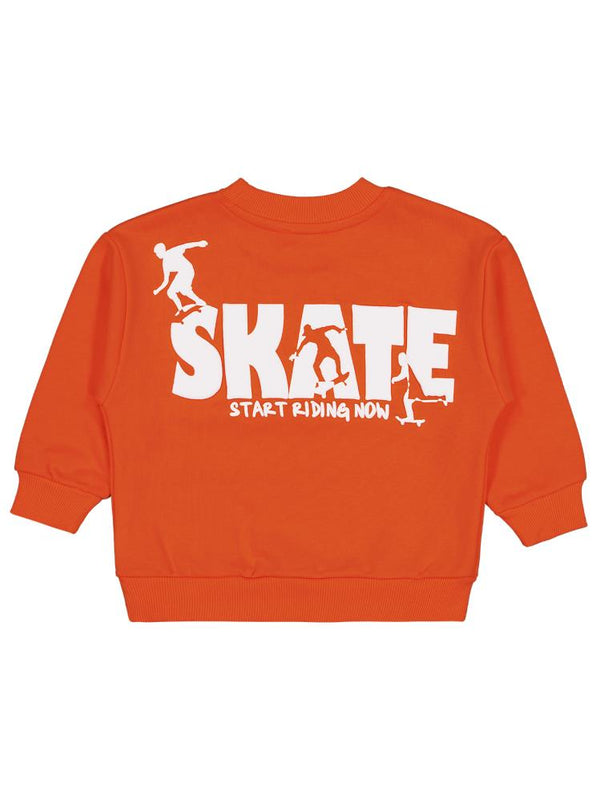 Civil Boys Skate Start Baskılı 2-5 Yaş Sweatshirt - Turuncu