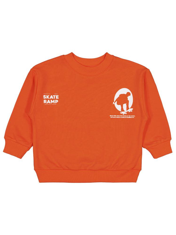 Civil Boys Skate Start Baskılı 2-5 Yaş Sweatshirt - Turuncu