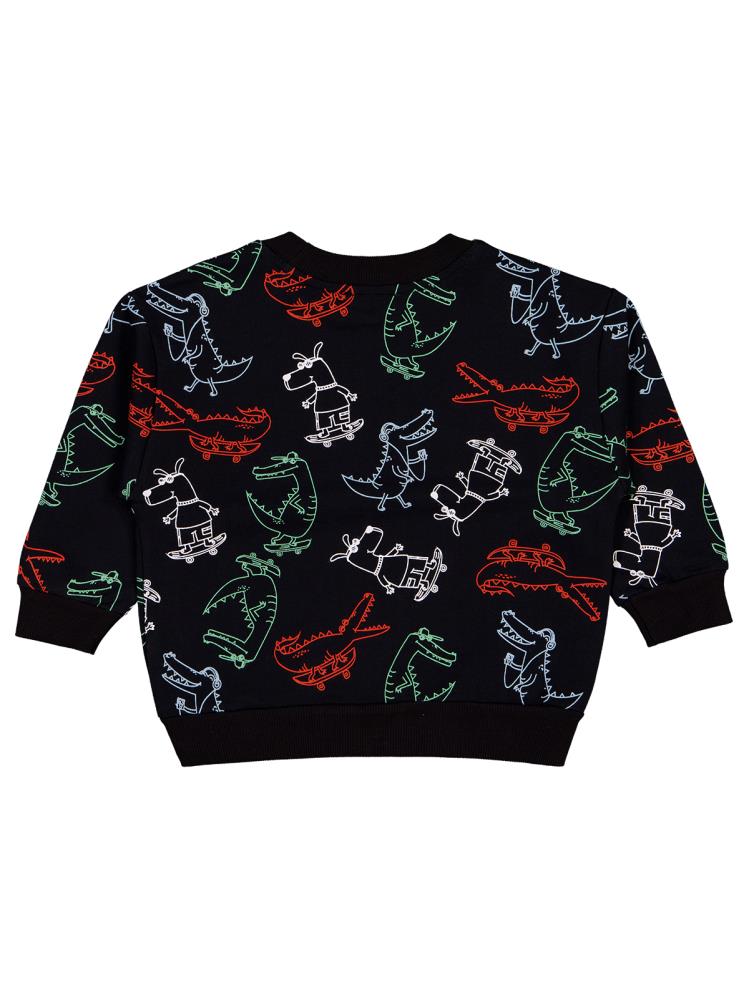 Civil Boys Timsah Empirme 2-5 Yaş Sweatshirt - Siyah