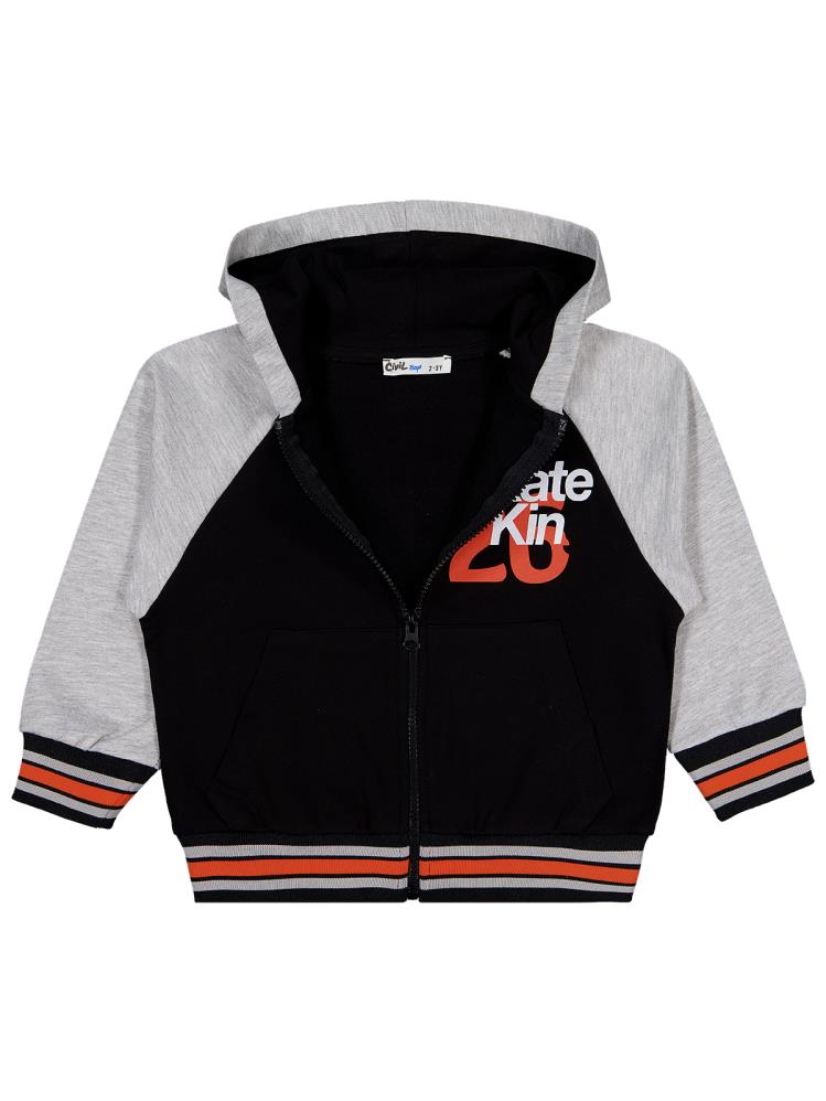 Civil Boys Skate King Baskılı 2-5 Yaş Hırka - Siyah