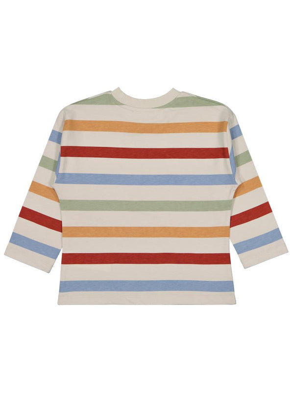Civil Boys Bear Baskılı Çizgili 2-5 Yaş Sweatshirt - Bej