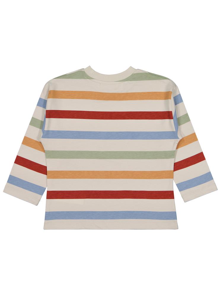 Civil Boys Bear Baskılı Çizgili 2-5 Yaş Sweatshirt - Bej