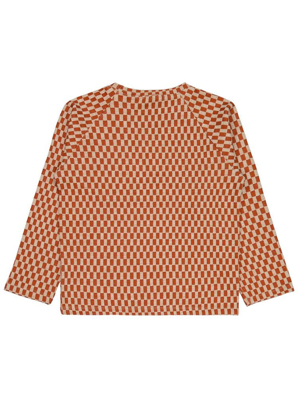 Civil Boys Dama Desenli 6-9 Yaş Sweatshirt - Turuncu