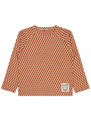 Civil Boys Dama Desenli 6-9 Yaş Sweatshirt - Turuncu