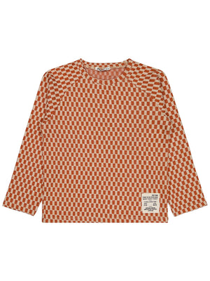 Civil Boys Dama Desenli 6-9 Yaş Sweatshirt - Turuncu