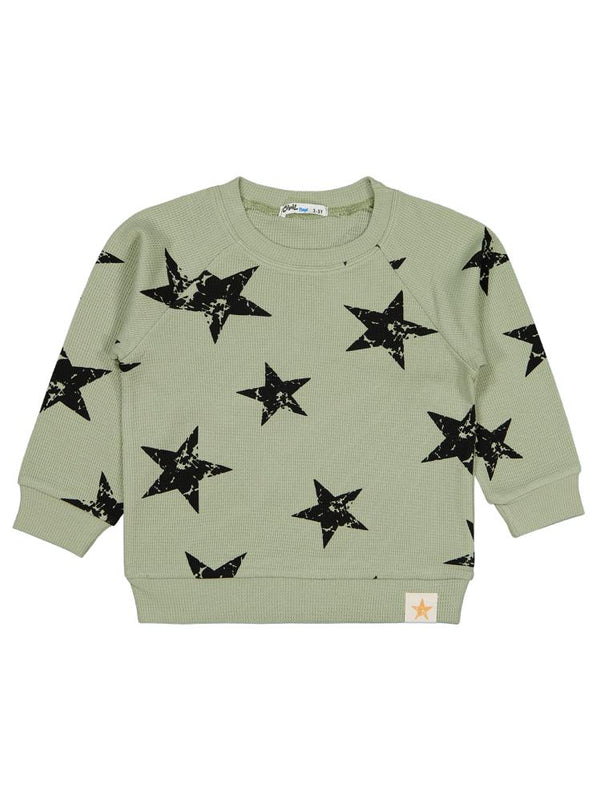 Civil Boys Yıldız Empirme Baskılı 2-5 Yaş Sweatshirt - Haki