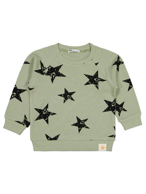 Civil Boys Yıldız Empirme Baskılı 2-5 Yaş Sweatshirt - Haki