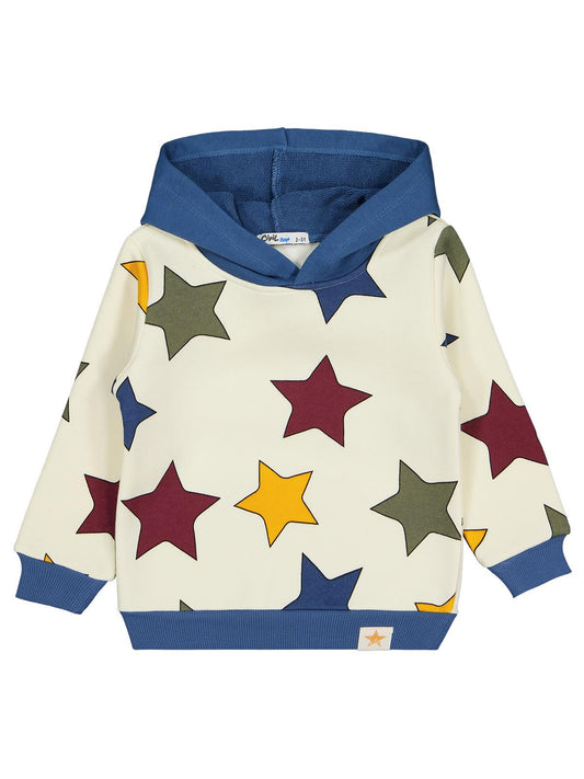 Civil Boys Renkli Yıldız Baskılı 2-5 Yaş Sweatshirt - Mavi
