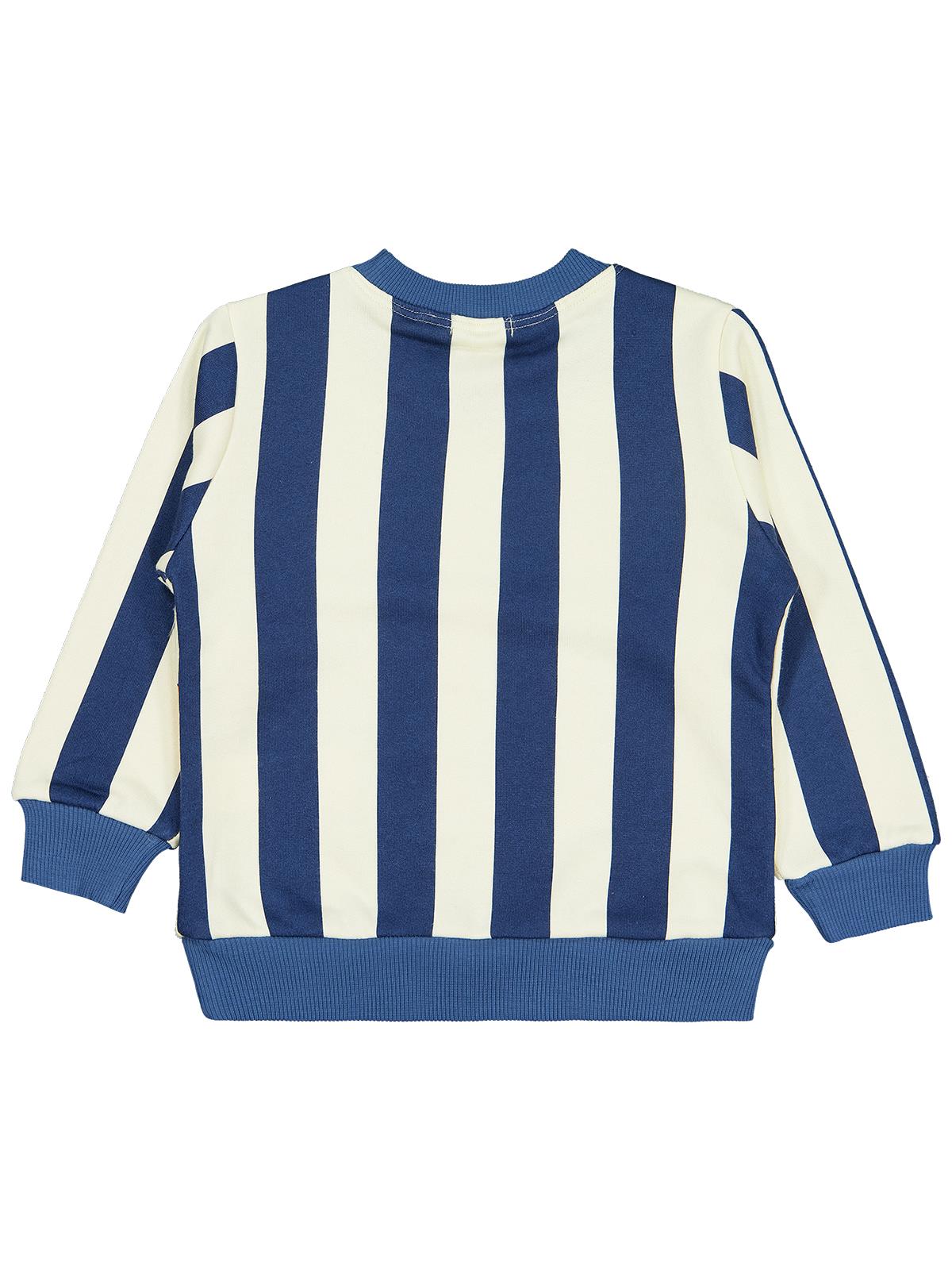 Civil Boys Çizgili Yıldız Baskılı 2-5 Yaş Sweatshirt - Mavi