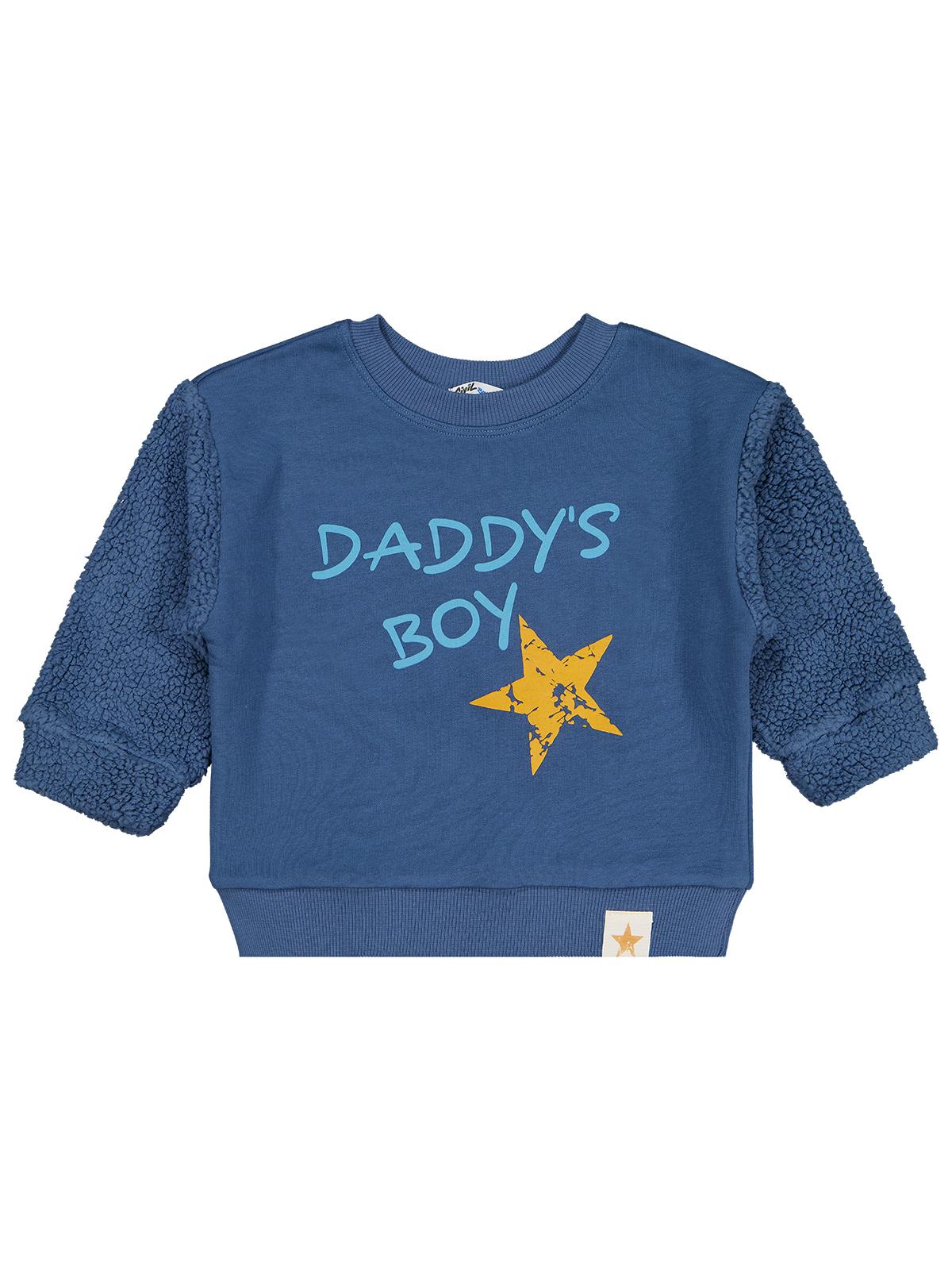 Civil Boys Dadys Boy Baskılı 2-5 Yaş Sweatshirt - Mavi
