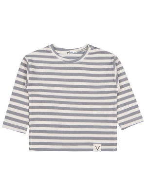 Civil Boys Kendinden Çizgili 2-5 Yaş Sweatshirt - Gri