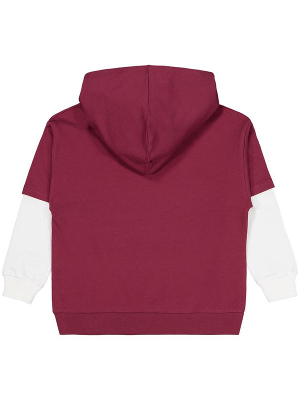 Civil Boys Stop Yıldız Baskılı 6-9 Yaş Sweatshirt - Bordo
