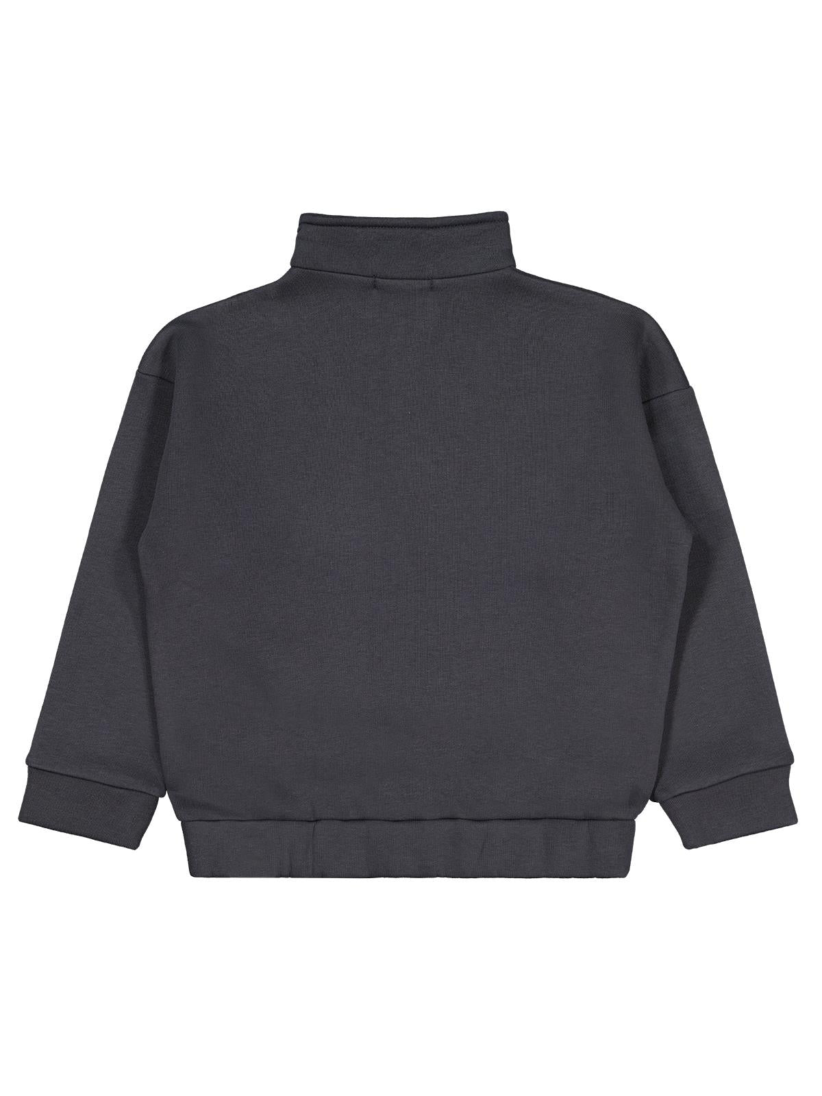 Civil Erkek Çocuk Relax Yıldız Baskılı Sweatshirt | 3 İp Uzun Kol | Okul Kreş ve Günlük Kullanım - Gri