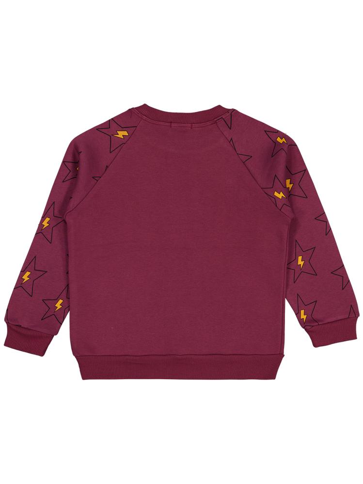 Civil Boys Wanna Be Yıldız Baskılı 6-9 Yaş Sweatshirt - Bordo