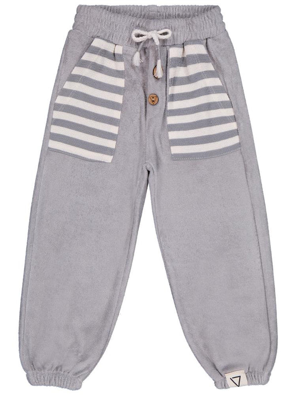 Civil Boys Cepleri Çizgili 2-5 Yaş Pantolon - Gri