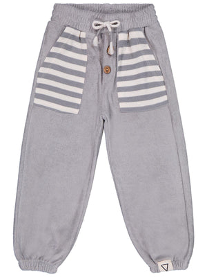 Civil Boys Cepleri Çizgili 2-5 Yaş Pantolon - Gri