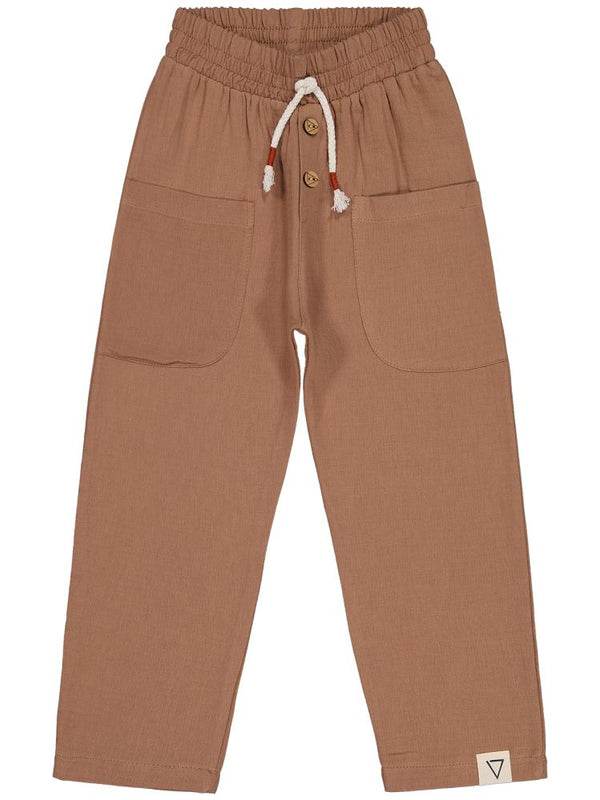 Civil Boys Yandan Cepli 6-9 Yaş Pantolon - Kahverengi