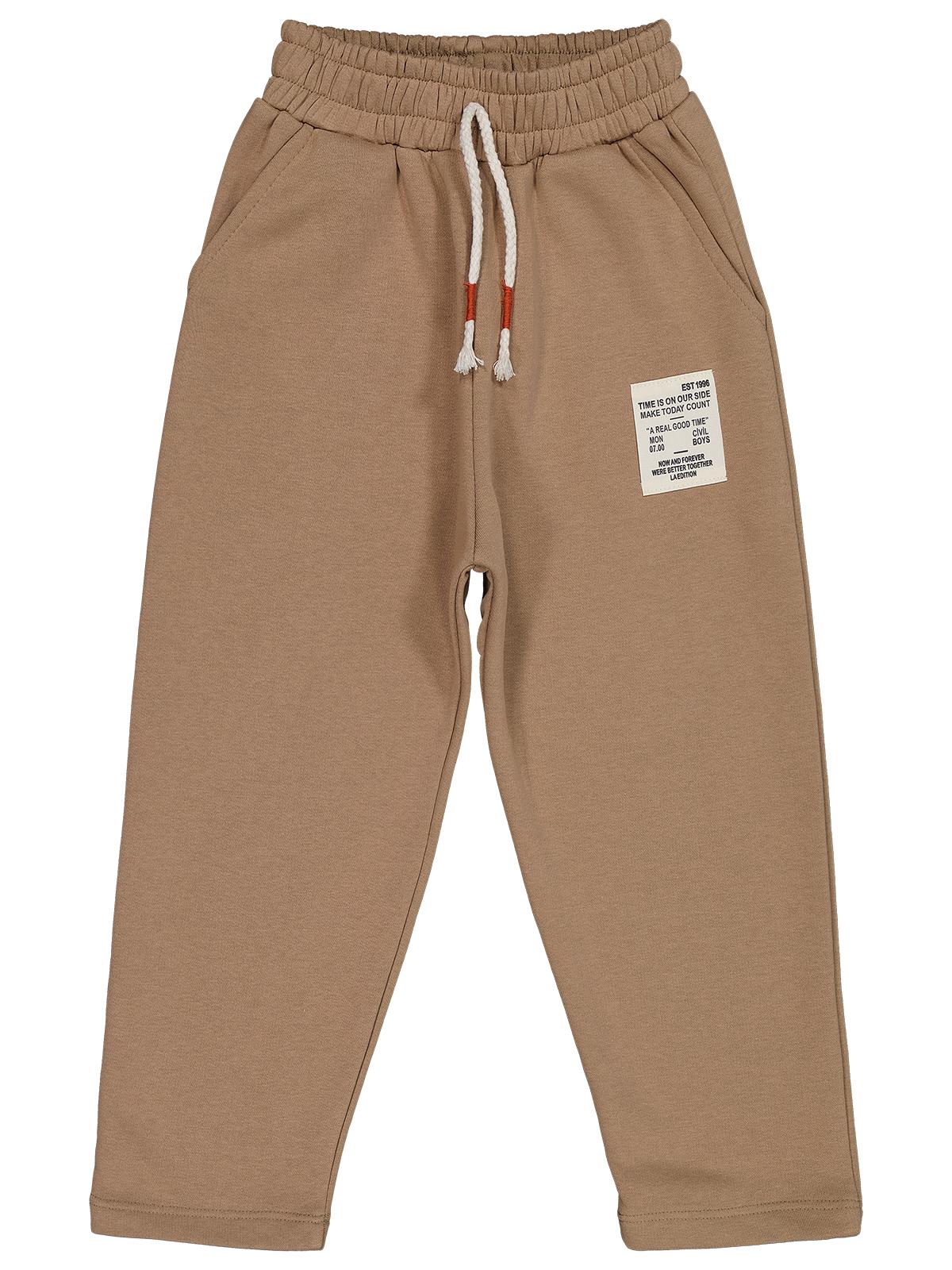Civil Boys Armalı Süs Bağcıklı 6-9 Yaş Pantolon - Kahve
