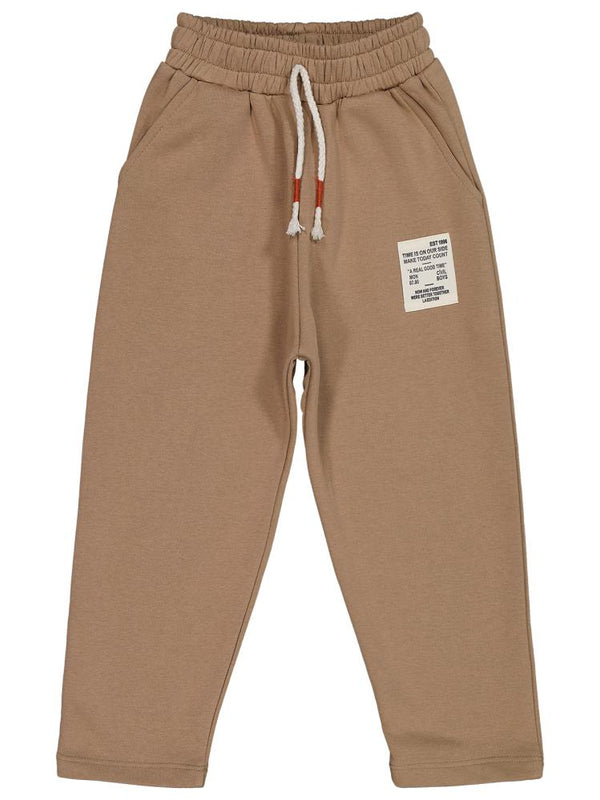 Civil Boys Armalı Süs Bağcıklı 6-9 Yaş Pantolon - Kahverengi