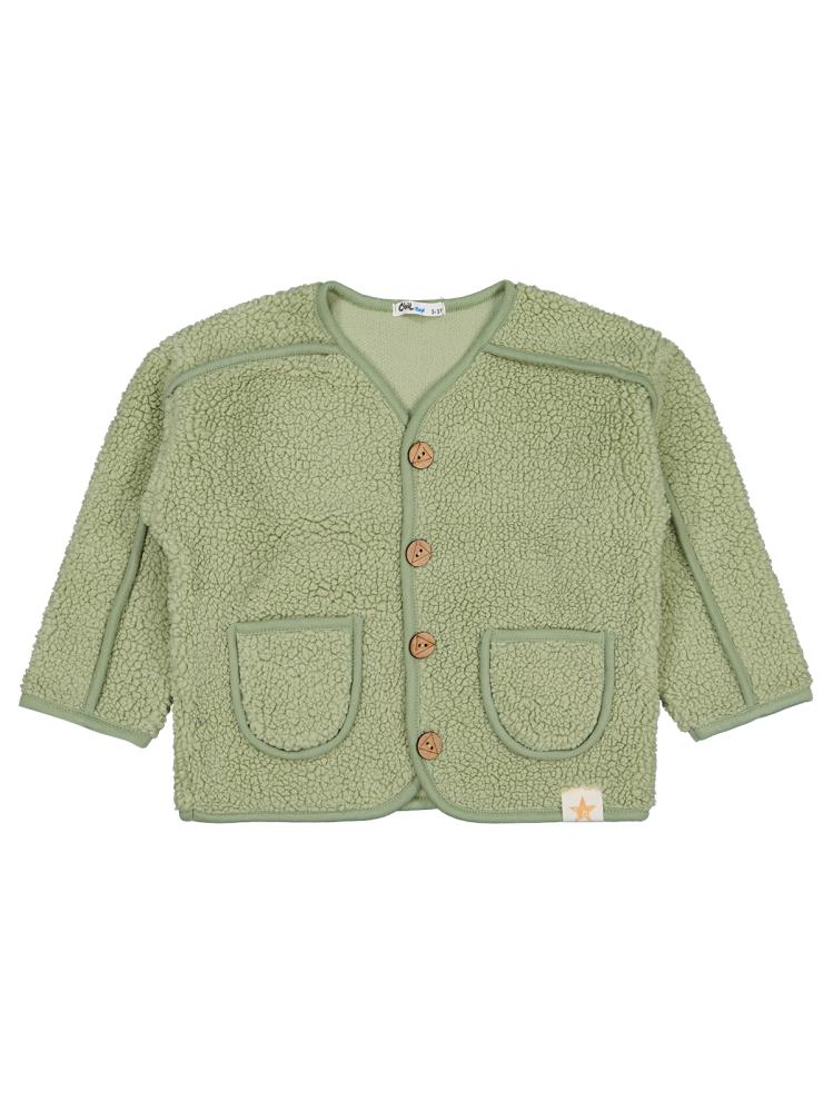 Civil Boys Yıldız Nakışlı 2-5 Yaş Hırka - Haki