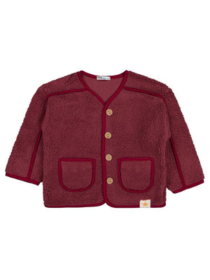 Civil Boys Yıldız Nakışlı 2-5 Yaş Hırka - Bordo