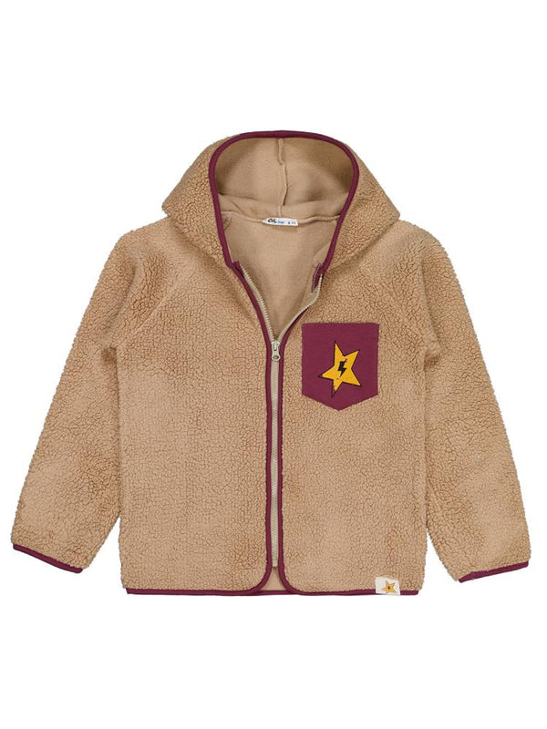 Civil Boys Cep Yıldız Baskılı 6-9 Yaş Hırka - Bordo