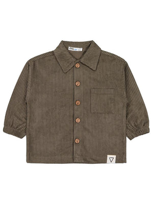 Civil Boys Kol Ucu Lastikli 2-5 Yaş Gömlek - Haki