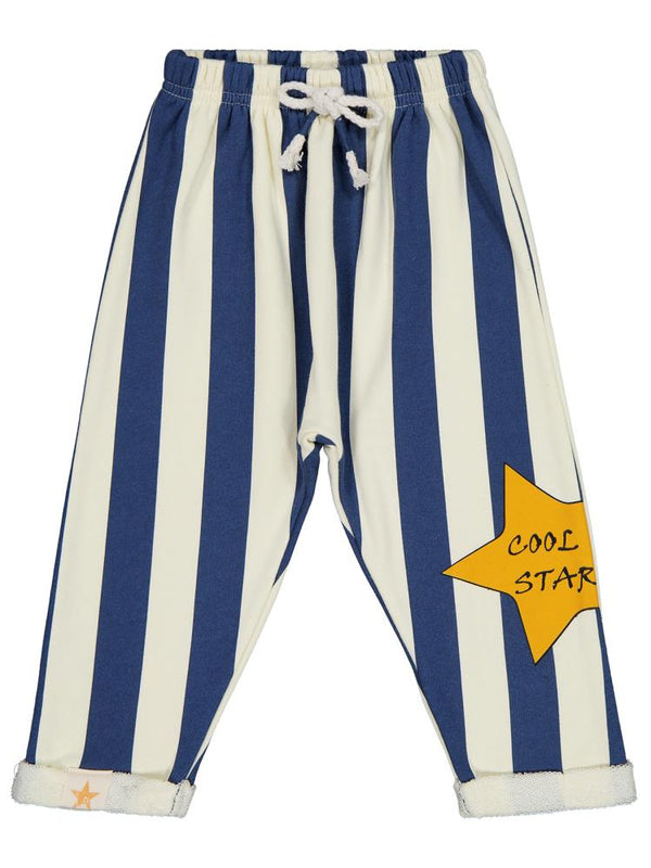 Civil Boys Çizgili Yıldız Baskılı 2-5 Yaş Eşofman Altı - Mavi