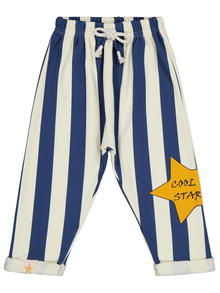 Civil Boys Çizgili Yıldız Baskılı 2-5 Yaş Eşofman Altı - Mavi