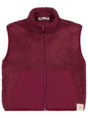 Civil Boys Yıldız Nakışlı 2-5 Yaş Yelek - Bordo