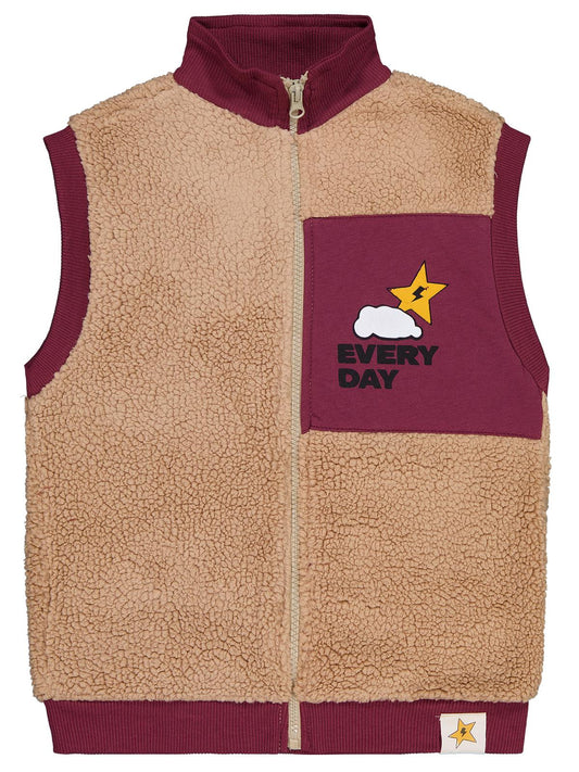 Civil Boys Every Day Baskılı 6-9 Yaş Yelek - Bordo
