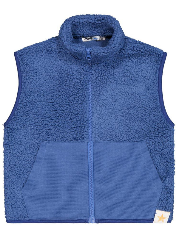 Civil Boys Yıldız Nakışlı 2-5 Yaş Yelek - Mavi