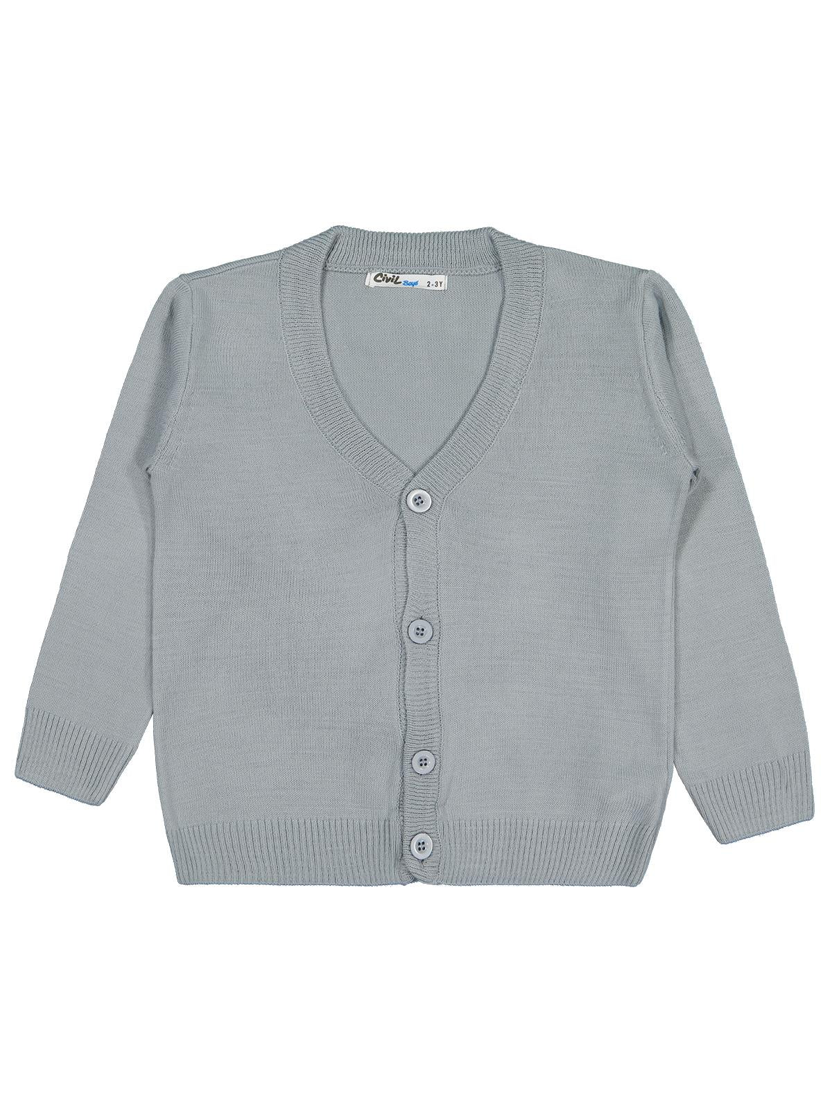 Civil Boys Basic Triko 2-5 Yaş Hırka - Gri