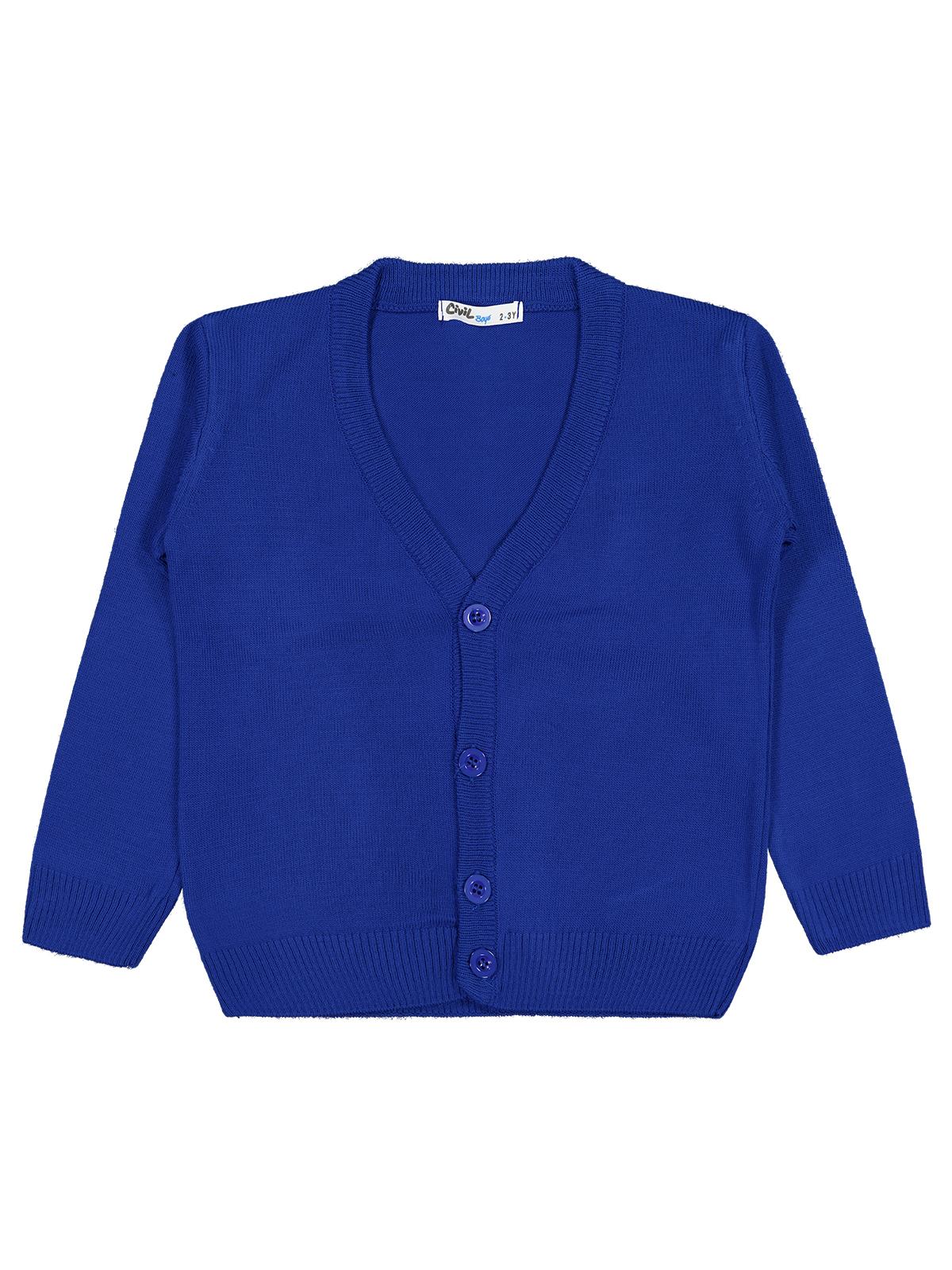 Civil Boys Basic Triko 2-5 Yaş Hırka - Mavi