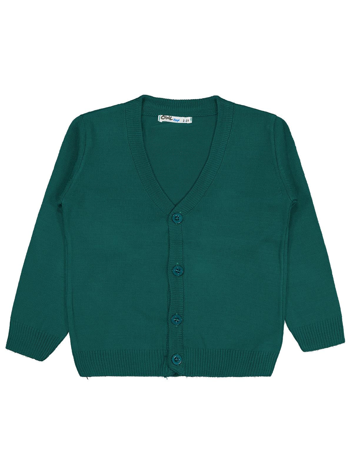 Civil Boys Basic Triko 2-5 Yaş Hırka - Yeşil