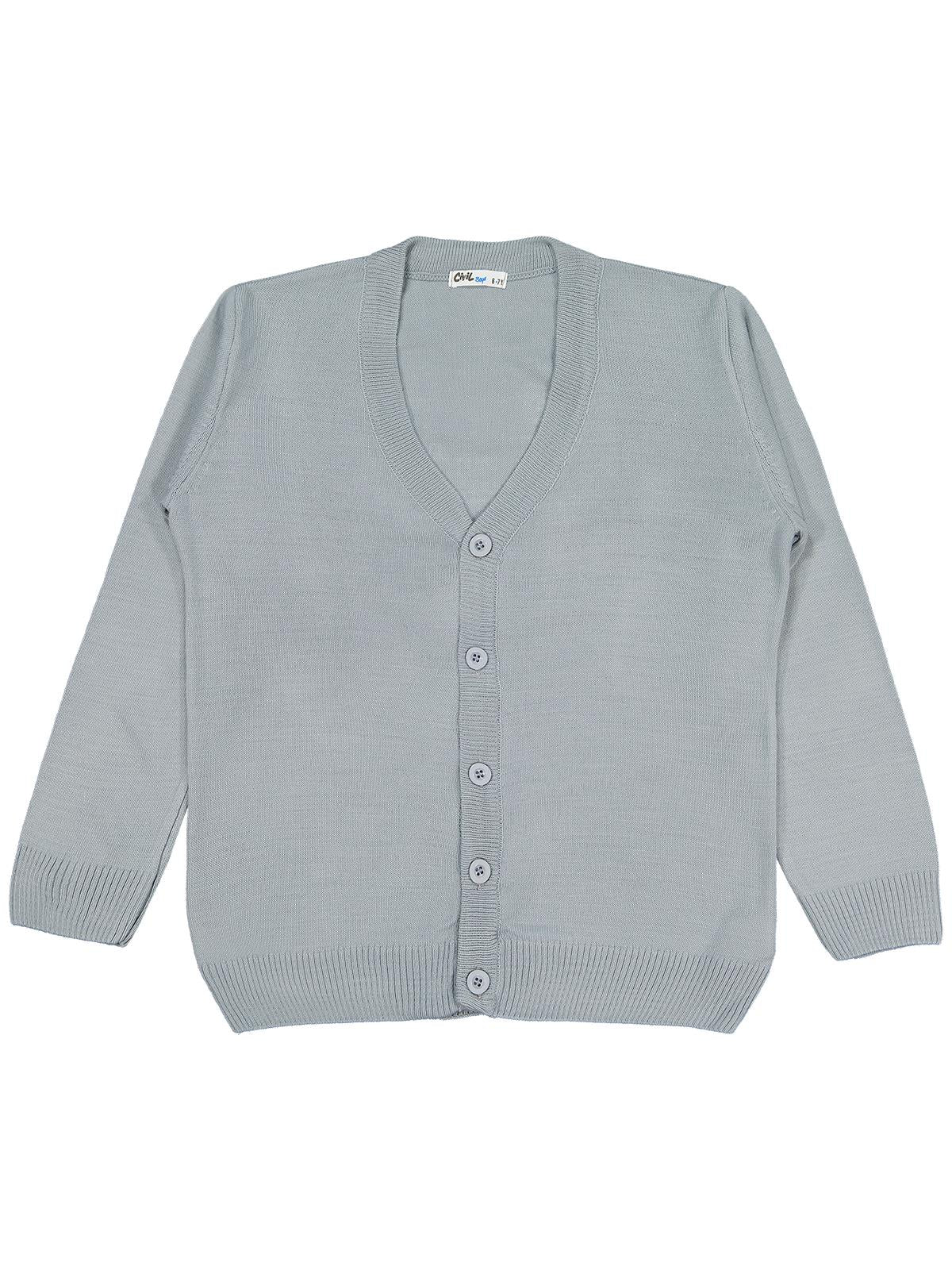 Civil Boys Basic Triko 6-9 Yaş Hırka - Gri