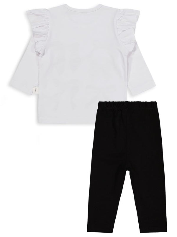 Civil Baby Fiyonk Baskılı 6-18 Ay Takım - Beyaz