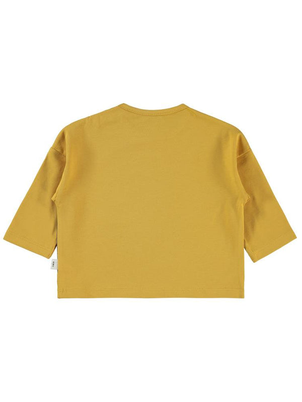 Cvl-62 Civil Baby Büyük Kelebek Baskılı 6-18 Ay Sweatshirt - Hardal