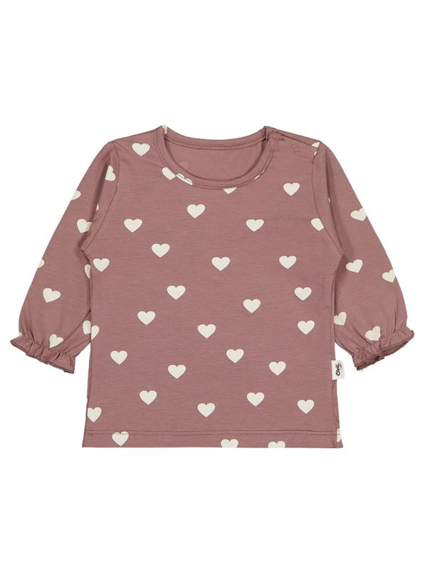 Civil Baby Kalp Baskılı 6-18 Ay Sweatshirt - Kahverengi
