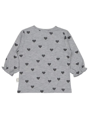 Civil Baby Kalp Baskılı 6-18 Ay Sweatshirt - Gri