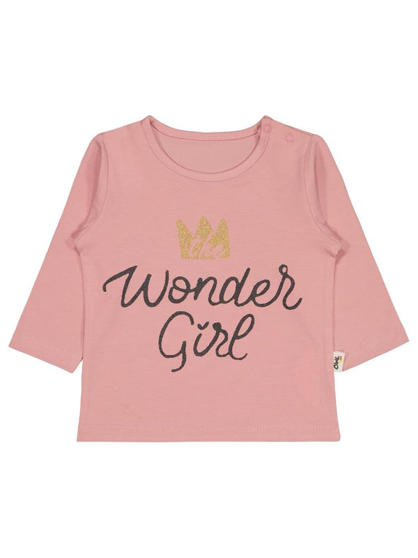Cvl-55 Civil Baby Wonder Girl Baskılı 6-18 Ay Sweatshirt - Pembe
