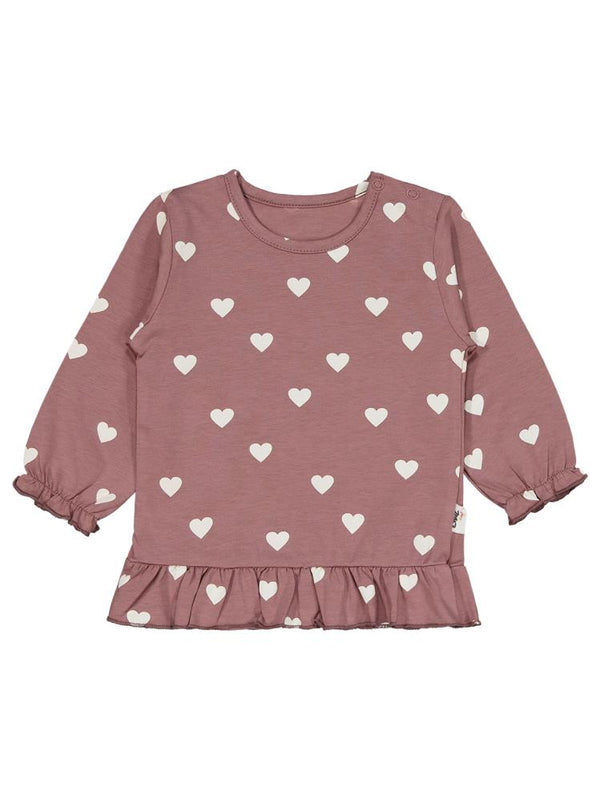 Civil Baby Kalp Baskılı 6-18 Ay Takım - Kahverengi