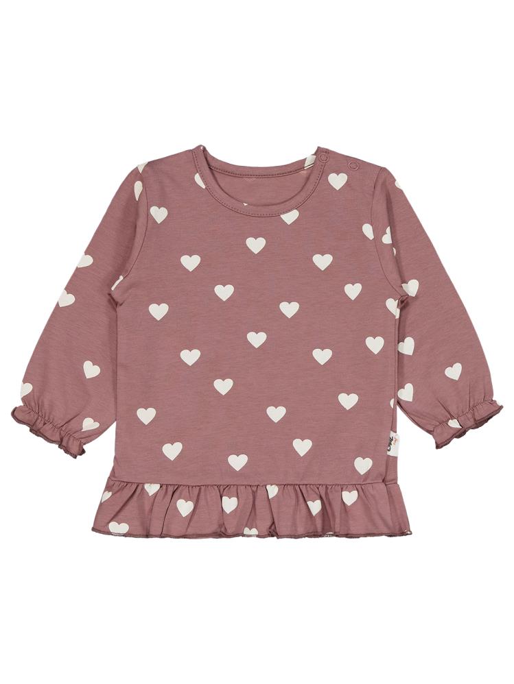 Civil Baby Kalp Baskılı 6-18 Ay Takım - Kahverengi