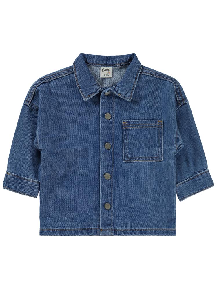 Civil Baby Basic 9-18 Ay Gömlek - Mavi