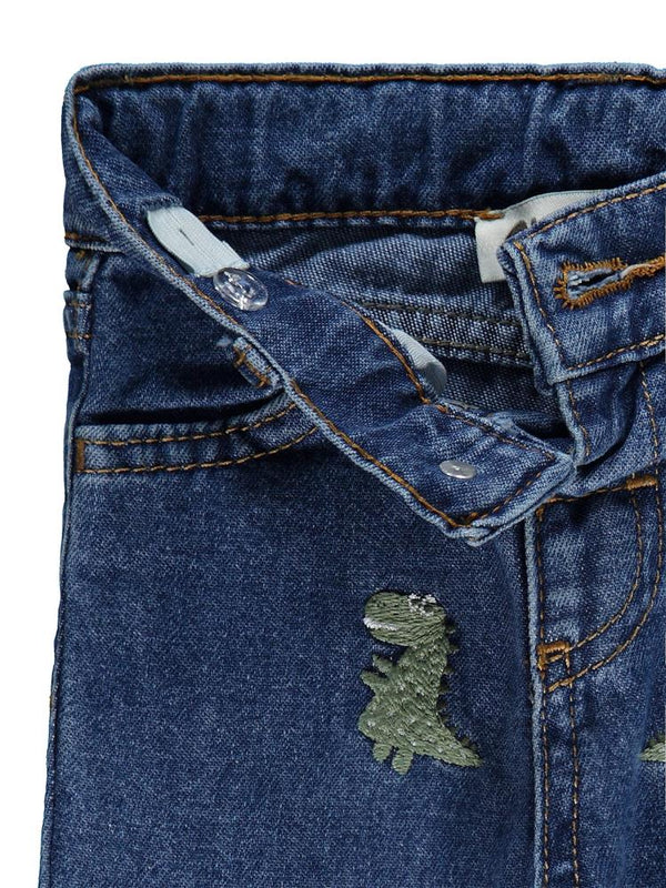 Civil Baby Dinazor Nakış Straight 6-18 Ay Pantolon - Mavi