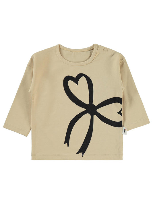 Civil Baby Fiyonk Baskılı 6-18 Ay Sweatshirt - Bej