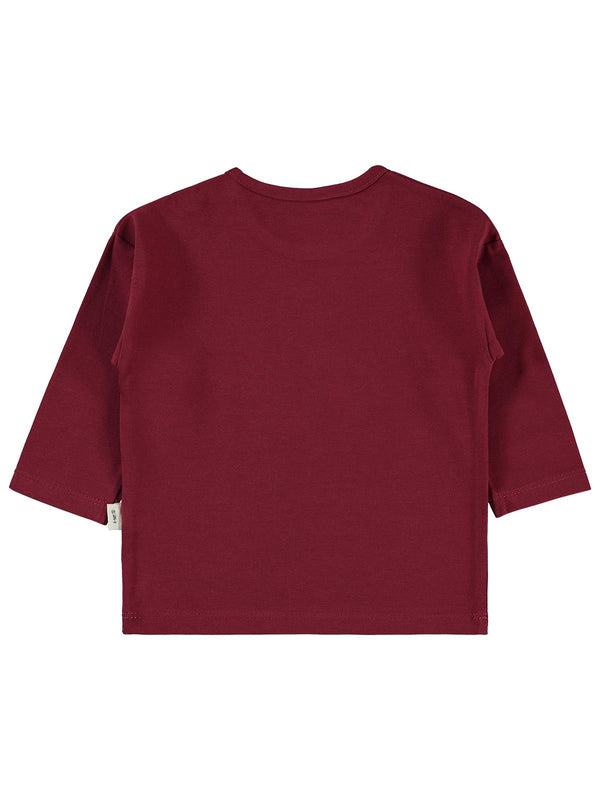 Civil Baby Fiyonk Baskılı 6-18 Ay Sweatshirt - Bordo
