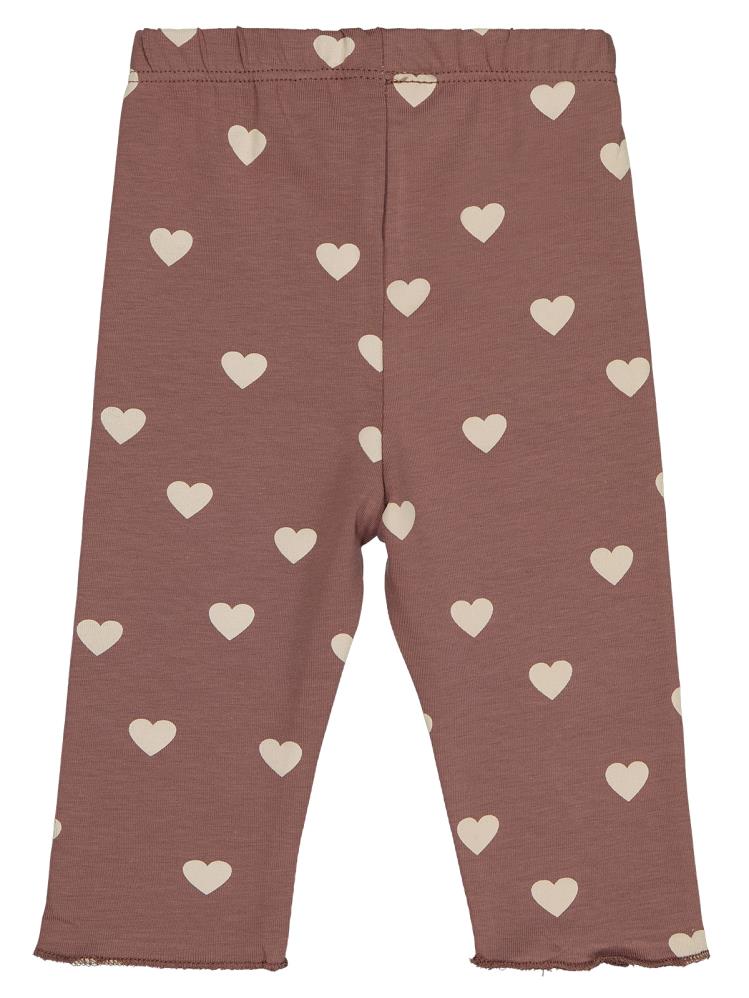 Civil Baby Kalp Baskılı 6-18 Ay Tayt - Kahve