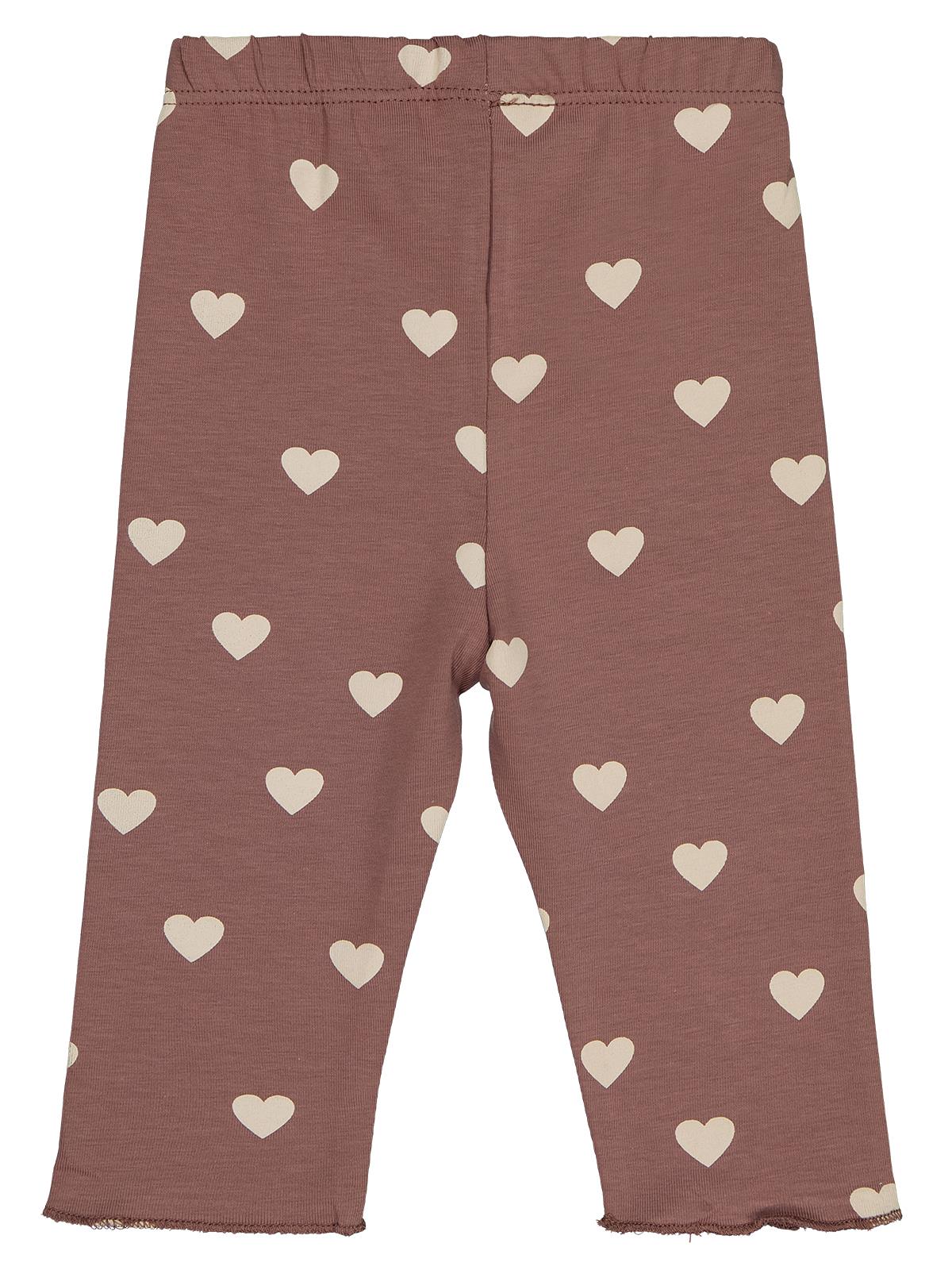 Civil Baby Kalp Baskılı 6-18 Ay Tayt - Kahve